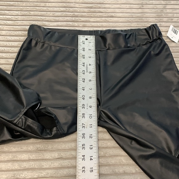 Guess Cut-Out Pants Women's Pleather Large Black - Picture 8 of 10